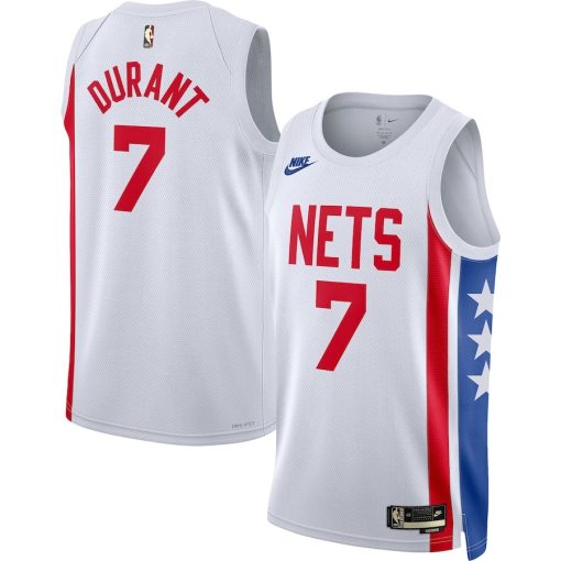 Nike Brooklyn Nets #7 Kevin Durant Swingman Jersey - Classic Edition - White - Image 3