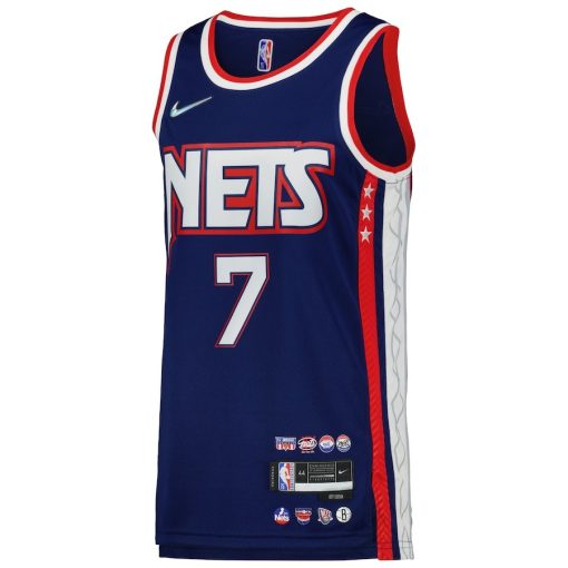 Nike Brooklyn Nets #7 Kevin Durant Swingman Player Jersey - City Edition - Blue