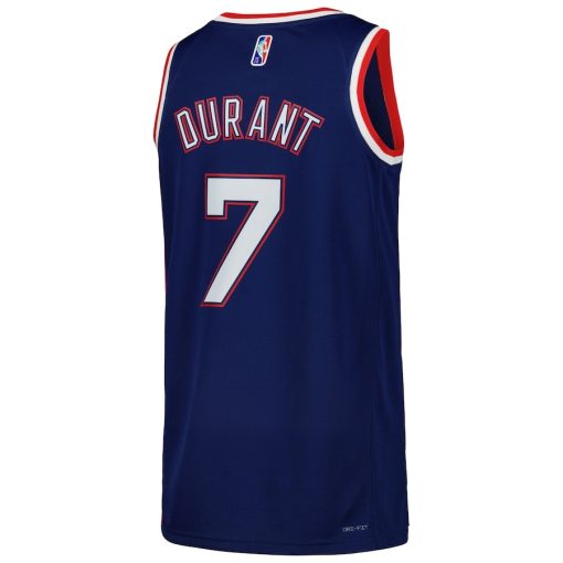 Nike Brooklyn Nets #7 Kevin Durant Swingman Player Jersey - City Edition - Blue - Image 2