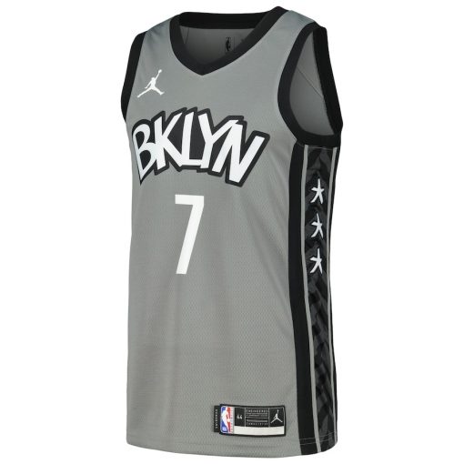 Nike Brooklyn Nets #7 Kevin Durant Swingman Player Jersey - Statement Edition - Gray