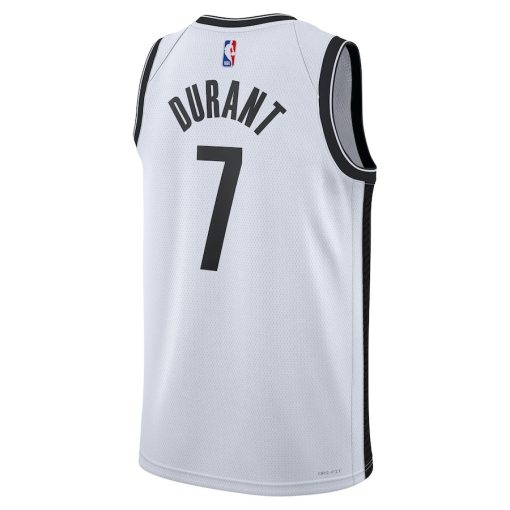 Nike Brooklyn Nets #7 Kevin Durant Unisex Swingman Jersey - Association Edition - White - Image 2