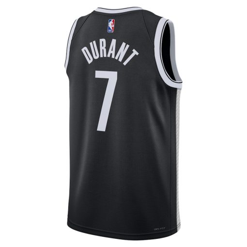 Nike Brooklyn Nets #7 Kevin Durant Unisex Swingman Jersey - Icon Edition - Black - Image 2