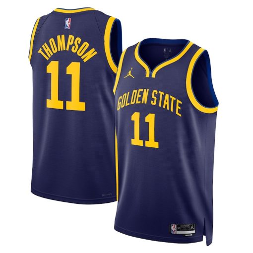 Jordan Golden State Warriors #11 Klay Thompson Unisex Swingman Jersey - Statement Edition - Navy - Image 3