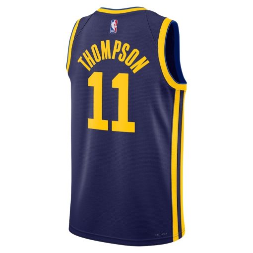 Jordan Golden State Warriors #11 Klay Thompson Unisex Swingman Jersey - Statement Edition - Navy - Image 2