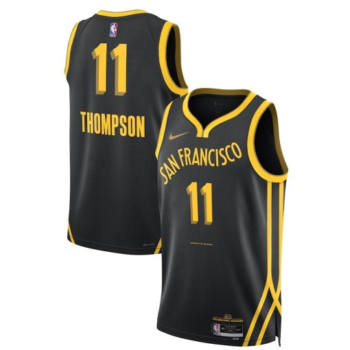 Nike Golden State Warriors #11 Klay Thompson Unisex 2023/24 Swingman Jersey - Black - City Edition - Image 3