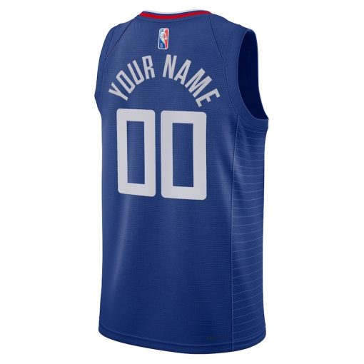 Nike LA Clippers #00 2021/22 Diamond Swingman Custom Jersey - Icon Edition - Royal - Image 2