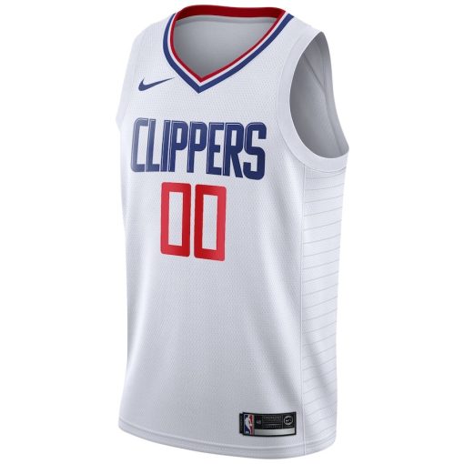 Nike LA Clippers #00 2020/21 Swingman Custom Jersey - Association Edition - White