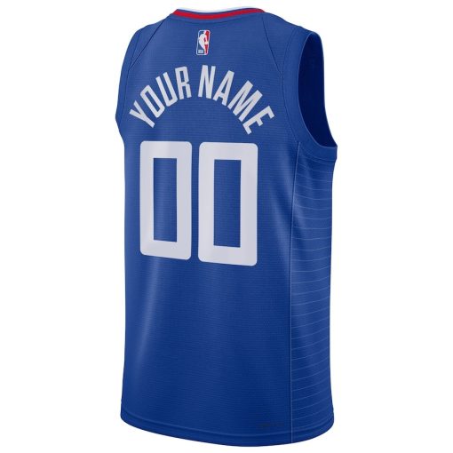 Nike LA Clippers #00 Unisex Swingman Custom Jersey Royal - Icon Edition - Image 2