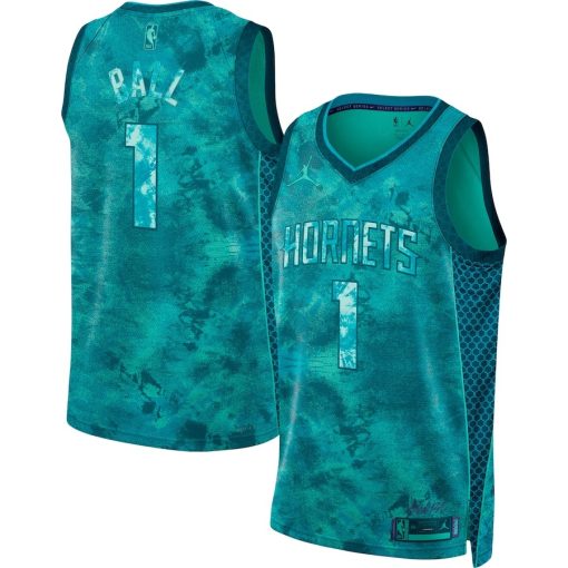 Jordan Charlotte Hornets #1 LaMelo Ball Unisex Select Series Swingman Jersey - Teal - Image 3