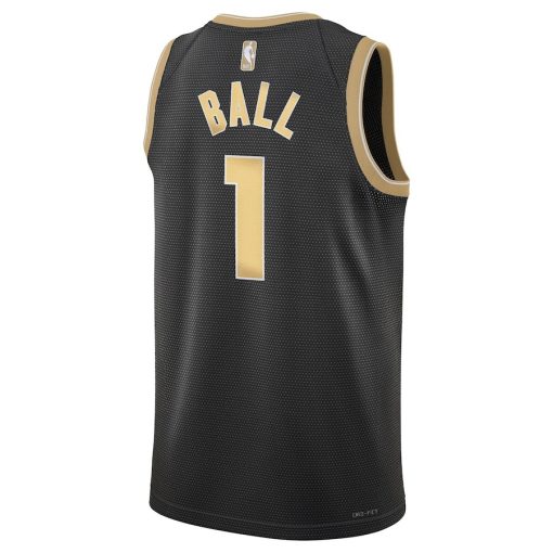 Jordan Charlotte Hornets #1 LaMelo Ball Unisex Select Series Swingman Jersey – Black - Image 2