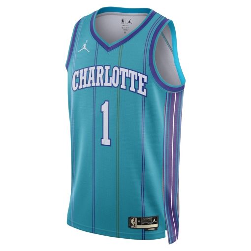 Jordan Charlotte Hornets #1 LaMelo Ball Unisex 2023/24 Swingman Replica Jersey - Classic Edition - Teal