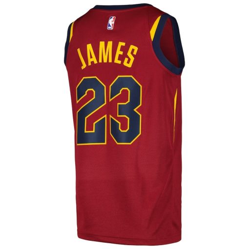 Nike Cleveland Cavaliers #23 LeBron James Swingman Player Jersey - Icon Edition - Wine - Image 2