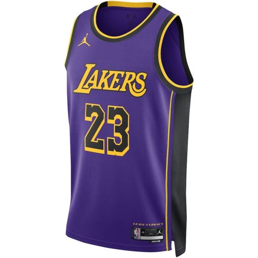 Jordan Los Angeles Lakers #23 LeBron James Unisex Swingman Jersey - Statement Edition - Purple