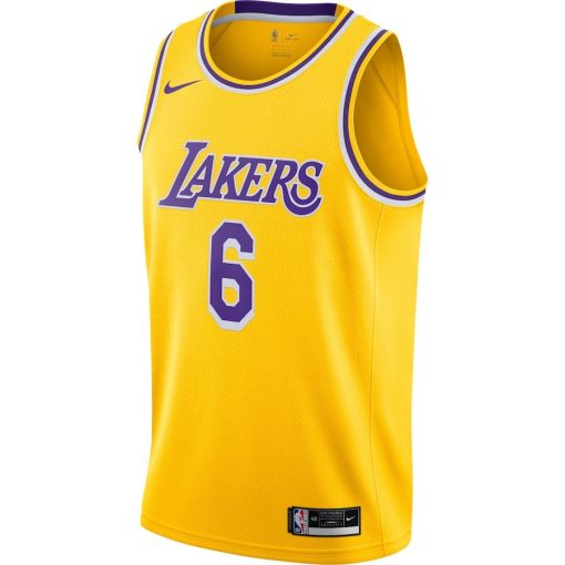 Nike Los Angeles Lakers #6 LeBron James 2021/22 Swingman Player Jersey - Gold - Icon Edition