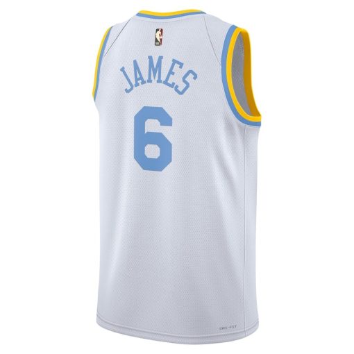 Nike Los Angeles Lakers #6 LeBron James Swingman Jersey - Classic Edition - White - Image 2