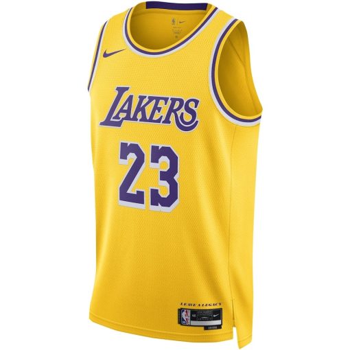 Nike Los Angeles Lakers #23 LeBron James Unisex Swingman Jersey - Icon Edition - Gold