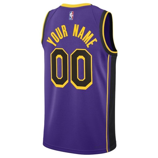 Jordan Los Angeles Lakers #00 Unisex 2022/23 Swingman Custom Jersey - Statement Edition - Purple - Image 2