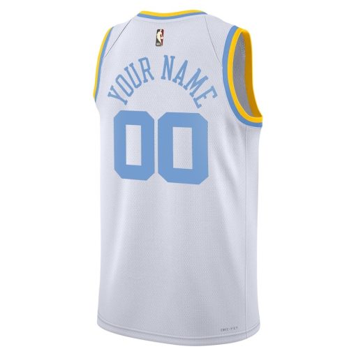 Nike Los Angeles Lakers #00 Unisex 2022/23 Custom Swingman Jersey - Classic Edition - White - Image 2