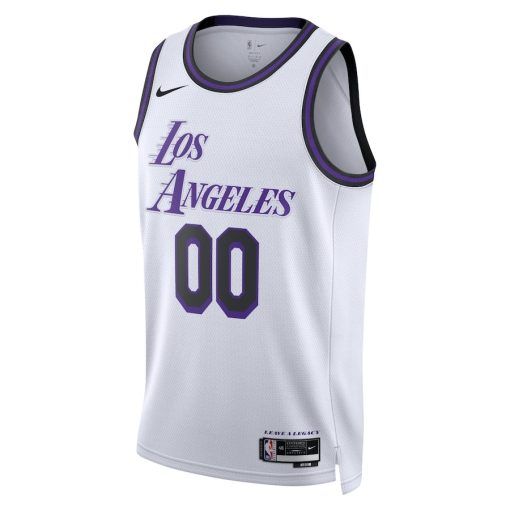 Nike Los Angeles Lakers #00 Unisex 2022/23 Swingman Custom Jersey - City Edition - White