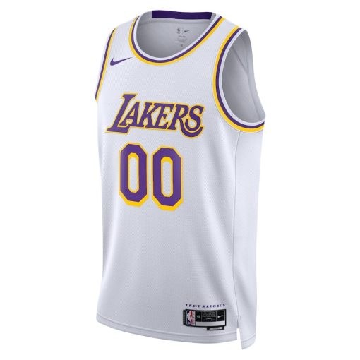 Nike Los Angeles Lakers #00 Unisex Swingman Custom Jersey White - Association Edition