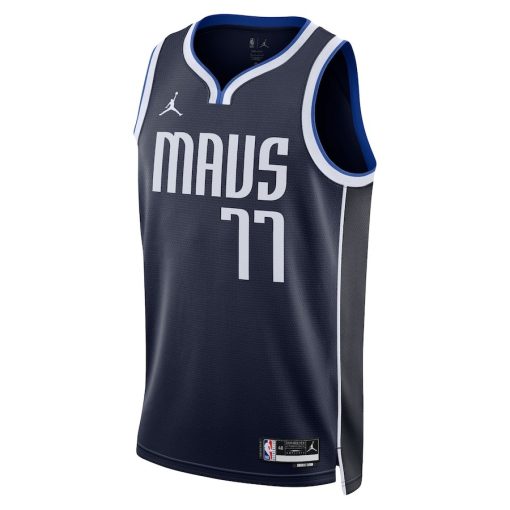 Jordan Dallas Mavericks #77 Luka Dončić Unisex Swingman Jersey - Statement Edition - Navy