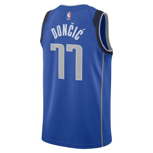 Nike Dallas Mavericks #77 Luka Dončić Unisex Swingman Jersey - Icon Edition - Blue - Image 2