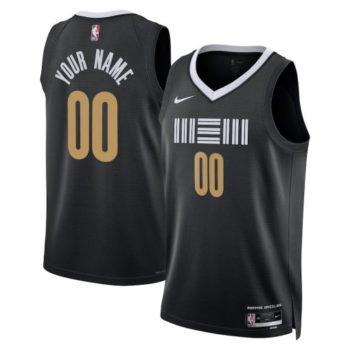 Nike Memphis Grizzlies #00 Unisex 2023/24 Custom Swingman Jersey - Black - City Edition - Image 3