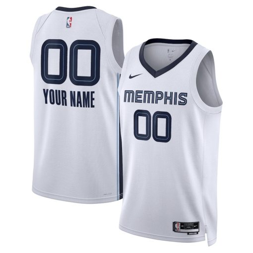 Nike Memphis Grizzlies #00 Unisex Swingman Custom Jersey White - Association Edition - Image 3