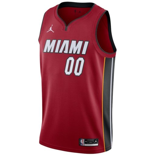 Jordan Miami Heat #00 Swingman Custom Jersey - Statement Edition - Red