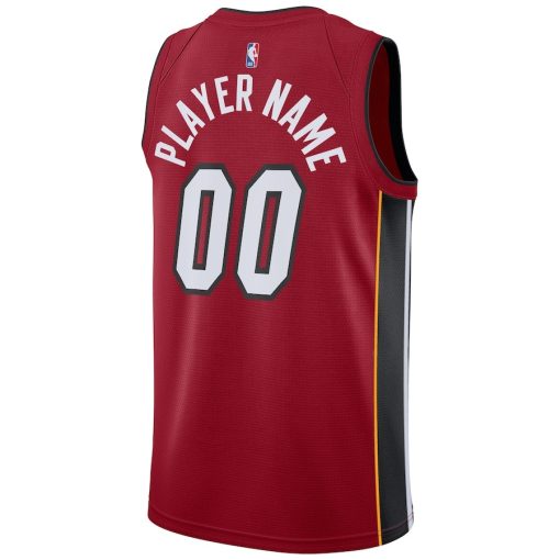 Jordan Miami Heat #00 Unisex 2022/23 Swingman Custom Jersey - Statement Edition - Red - Image 2