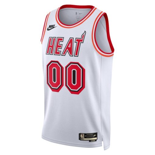 Nike Miami Heat #00 Unisex 2022/23 Custom Swingman Jersey - Classic Edition - White