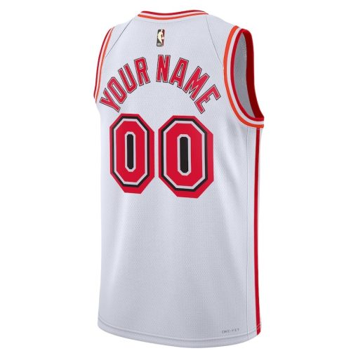 Nike Miami Heat #00 Unisex 2022/23 Custom Swingman Jersey - Classic Edition - White - Image 2