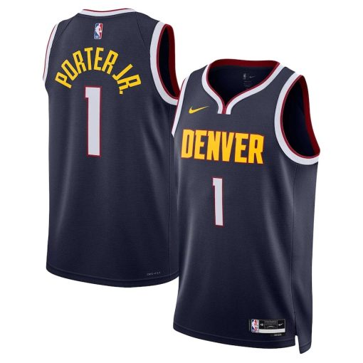 Nike Denver Nuggets #1 Michael Porter Jr. Unisex Swingman Jersey - Icon Edition - Navy - Image 3