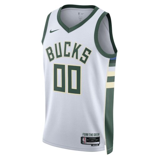 Nike Milwaukee Bucks #00 Unisex Swingman Custom Jersey White - Association Edition