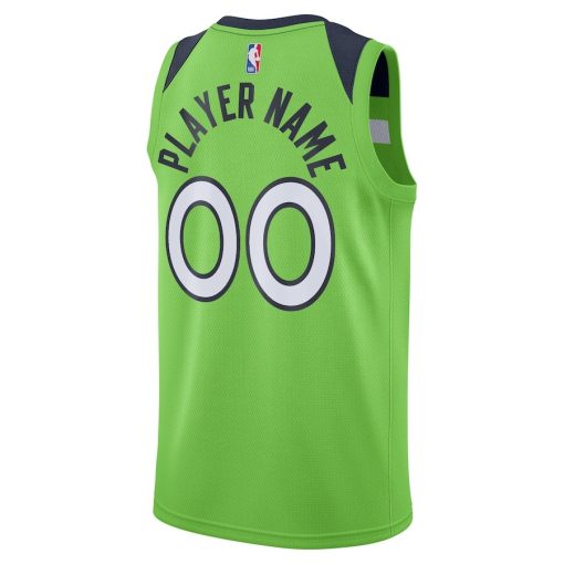 Jordan Minnesota Timberwolves #00 Swingman Custom Jersey - Statement Edition - Green - Image 2