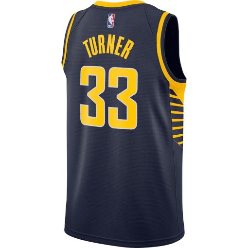 Nike Indiana Pacers #33 Myles Turner Swingman Jersey Navy - Icon Edition - Image 2