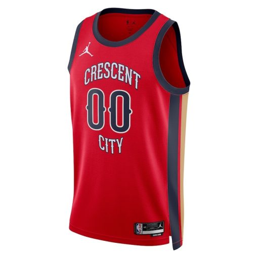 Jordan New Orleans Pelicans #00 Unisex Swingman Custom Jersey - Red - Statement Edition