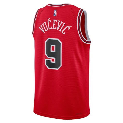 Nike Chicago Bulls #9 Nikola Vucevic Unisex Swingman Jersey - Icon Edition - Red - Image 2