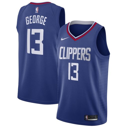 Nike LA Clippers #13 Paul George 2019/20 Swingman Jersey Blue - Icon Edition - Image 3