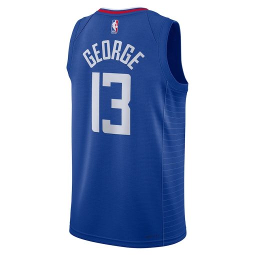 Nike LA Clippers #13 Paul George Unisex Swingman Jersey - Icon Edition - Royal - Image 2