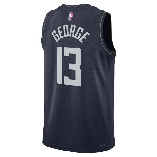 Nike LA Clippers #13 Paul George Unisex 2023/24 Swingman Jersey - Navy - City Edition - Image 2