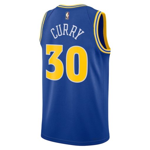 Nike Golden State Warriors #30 Stephen Curry Swingman Jersey - Classic Edition - Blue - Image 2