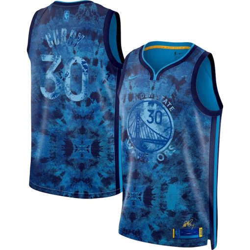 Nike Golden State Warriors #30 Stephen Curry Unisex Select Series Swingman Jersey - Royal - Image 3