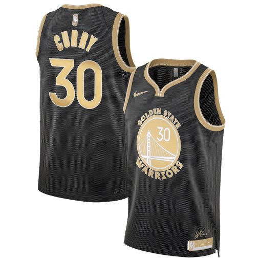 Nike Golden State Warriors #30 Stephen Curry Unisex Select Series Swingman Jersey – Black - Image 3