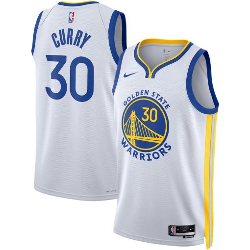 Nike Golden State Warriors #30 Stephen Curry Unisex Swingman Jersey - Association Edition - White - Image 3