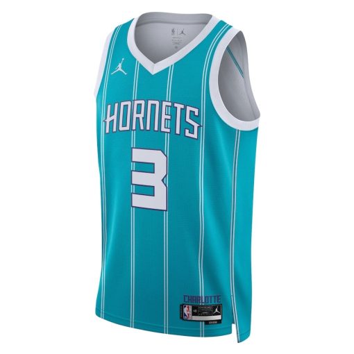 Jordan Charlotte Hornets #3 Terry Rozier Unisex Swingman Jersey - Icon Edition - Teal