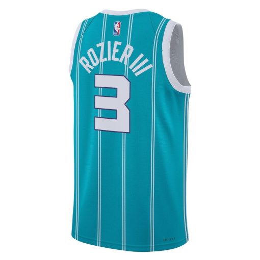 Jordan Charlotte Hornets #3 Terry Rozier Unisex Swingman Jersey - Icon Edition - Teal - Image 2