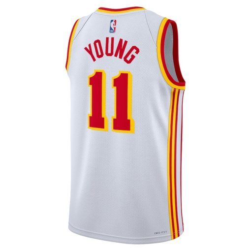 Nike Atlanta Hawks #11 Trae Young Unisex Swingman Jersey - Association Edition - White - Image 2