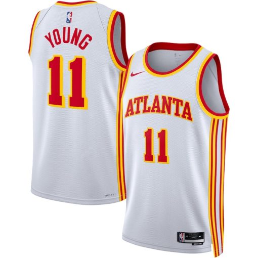 Nike Atlanta Hawks #11 Trae Young Unisex Swingman Jersey - Association Edition - White - Image 3