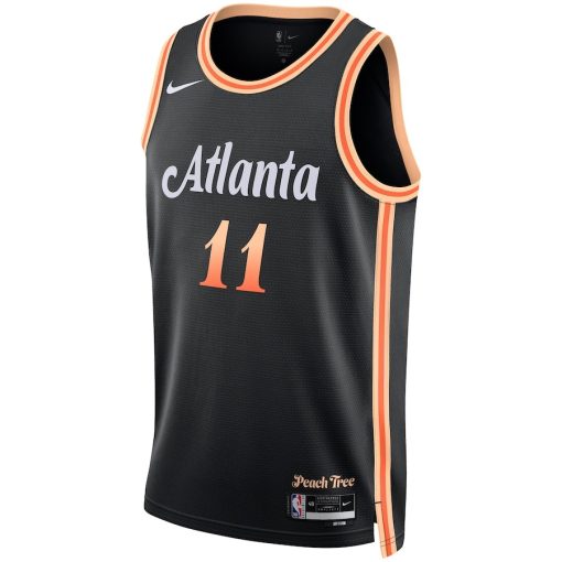 Nike Atlanta Hawks #11 Trae Young Unisex 2022/23 Swingman Jersey - City Edition - Black